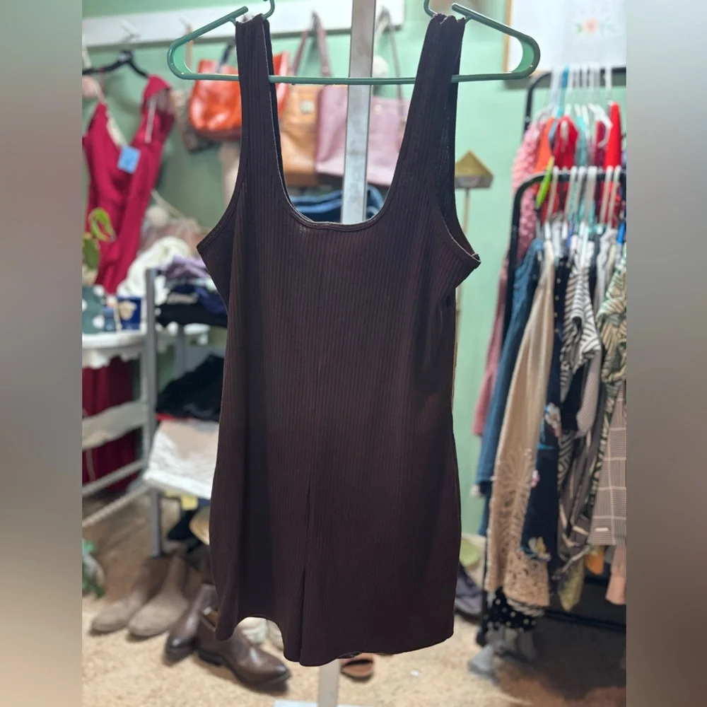 Savage X Fenty Chocolate Ribbed Romper - Picture 6 of 6